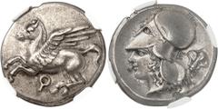 Ancient coins Corinthe Statère en argent (375-300) Magnifique exemplaire très bien centré. Très rare. Exemplaire de la vente Roma 4 du 30 septembre 2012, N°148. 8.41g - Pegasi 374 -BCD Corinth 97 - SN