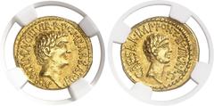 MONNAIES ROMAINES Marc Antoine (43-33) Aureus - Ephèse (41). D'une grande rareté et d'une qualité exceptionnelle pour ce monnayage. Exemplaire de la vente Vinchon du 23 janvier 2001, N°12 et de la ven