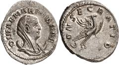 Roman Coins Mariniana Antoninien en argent - Rome (254-256) Magnifique exemplaire d'un poids très élevé. Exemplaire provenant de la maison C. Crippa et de la vente UBS 83 du 8 septembre 2009, N°341. 4