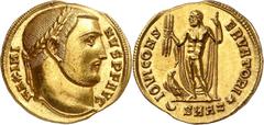 Roman Coins Maximinus II Daia (305-313) Aureus - Antioche (311-313) Exemplaire d'une qualité remarquable. Exemplaire de la vente Rauch 92 du 22 avril 2013, N°1465. 5.39g - Cal. 5014 FDC - MS fine styl