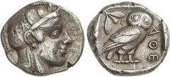 GREEK COINS GREEK COINS Ancient Greece Tetradracma. 465-460 a.C. ATENAS. ATICA. Anv.: Cabeza de Atenea con yelmo a derecha con ojo frontal. Rev.: Lechuza en pie a derecha, detrás creciente y rama de o