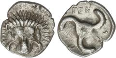GREEK COINS GREEK COINS Ancient Greece 1/3 Estátera. 380-360 a.C. PERICLES. LYCIA. Anv.: Cabeza de león de frente. Rev.: Triskeles. 2,59 grs. AR. SNG von Aulock-4254. MBC.
