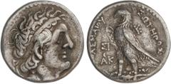 GREEK COINS GREEK COINS Ancient Greece Tetradracma. 266-265 a.C. PTOLOMEO II PHILADELPHOS. SIDON. Anv.: Cabeza diademada de Ptolomeo I a derecha. Rev.: Águila parada a izquierda sobre un rayo. 13,8 gr