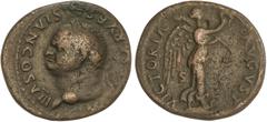 ROMAN COINS ROMAN COINS: ROMAN EMPIRE Roman Coins As. 69-79 d.C. VESPASIANO. Anv.: IMP. CAESAR VESPASIAN. COS. VIII. Cabeza laureada a izquierda. Rev.: VICTORIA AVGVST. Victoria en pie a derecha encim