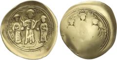 BYZANTINE COINS BYZANTINE COINS Byzantine Coins Histamenon Nomisma. (1068-1071 d.C). ROMANO IV DIÓGENES. CONSTANTINOPLA. Anv.: Cristo en pie de frente coronando a Romano y Eudocia. Rev.: Constancio, M