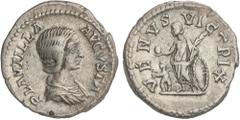 ROMAN COINS: ROMAN EMPIRE Roman Coins Denario. 202-212 d.C. PLAUTILLA. Anv.: PLAVTILLA AVGVSTA. Busto drapeado a derecha. Rev.: VENVS VICTRIX. Venus a izquierda, cupido delante. 3,42 grs. AR. C-25; RI