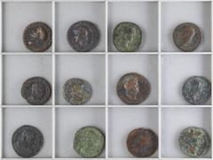 ROMAN COINS: ROMAN EMPIRE Lots and Collections Lote 12 monedas As, Dupondio. VARIOS EMPERADORES. AE. Diferentes. A EXAMINAR. BC- a MBC.