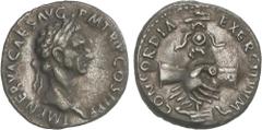 ROMAN COINS: ROMAN EMPIRE Roman Coins Denario. 96 d.C. NERVA. Anv.: IMP. NERVA CAES. AVG. P. M. TR. P. COS. II. P. P. Cabeza laureada a derecha. Rev.: CONCORDIA EXERCITVVM. Dos manos entrelazadas sost