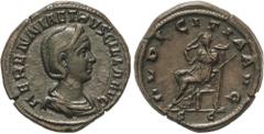 ROMAN COINS: ROMAN EMPIRE Roman Coins Sestercio. 249-251 d.C. HERENNIA ETRUSCILLA. Anv.: HERENNIA ETRVSCILLA AVG. Busto diademado a derecha. Rev.: PVDICITIA AVG. S. C. Pudibundez sentada a izquierda c