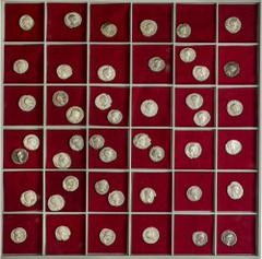ROMAN COINS: ROMAN EMPIRE LOTS Peseta Period Lote 46 monedas Denario. ADRIANO, VESPASIANO, ANTONINO PÍO, MARCO AURELIO, ALEJANDRO SEVERO, SEPTIMIO SEVERO, JULIA MAESA, JULIA DOMNA. AR. A EXAMINAR. BC+