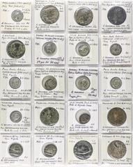 LOTS AND COLLECTIONS Peseta Period Lote alrededor de 180 monedas. REPÚBLICA ROMANA, IMPERIA ROMANO Y MONEDA BIZANTINA. AE, AR. Restos finales de colección. Incluye Denarios, quinario, sestercio, as, d