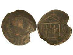 As. ÉPOCA DE TIBERIO. ABDERA. Anv.: (TI. CAESAR DIVI AVG. F. AVGVSTVS). Cabeza laureada de Tiberio a derecha. Rev.: Templo tetrástilo entre las columnas ABDERA, en el tímpano, estrella. 11,60 grs. (Co