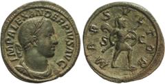 ROMAN COINS: ROMAN EMPIRE Roman Coins Sestercio. 232 d.C. ALEJANDRO SEVERO. Anv.: IMP. ALEXANDER PIVS AVG. Busto laureado a derecha. Rev.: MARS VLTOR S. C. Marte en marcha a derecha con lanza y escudo