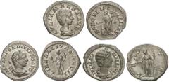 ROMAN COINS: ROMAN EMPIRE Roman Coins Lote 3 monedas Denario. HELIOGABALO, JULIA MAESA, JULIA MAMAEA. AR. HELIOGABALO: LIBERALITAS AVG II. RIC-102, JULIA MAESA: SAECULI FELICITAS. RIC-271, JULIA MAMAE