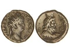 Tetradracma. Acuñada el 63-64 d.C. NERÓN. ALEJANDRIA. Anv.: Cabeza radiada de Nerón a derecha, alrededor leyenda. Rev.: Busto de Serapis a derecha, alrededor leyenda. 13,16 grs. Ve. Pátina oscura. GIC