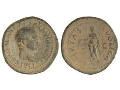 ROMAN COINS: ROMAN EMPIRE As. Acuñada el 68-69 d.C. GALBA. TARRACO. Anv.: IMP. SER. GALBA CAESAR AVG. P. M. TR. P. Cabeza desnuda de Galba a derecha. Rev.: LIBERTAS PVBLICA S. C. Libertas a izquierda 