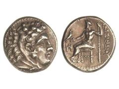 GREEK COINS Dracma. 325-323 a.C. ALEJANDRO III. Acuñada bajo FILOXENES. MILETOS. Anv.: Cabeza de Heracles a derecha recubierta con piel de león. Rev.: Zeus entronizado a izquierda con águila y cetro, 