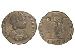 ROMAN COINS: ROMAN EMPIRE Follis. Acuñada el 308-310 d.C. GALERIA VALERIA. Rev.: VENERI VICTRICI S. M. T. S. Venus en pie a izquierda. 4,96 grs. AE. C-2. MBC+.