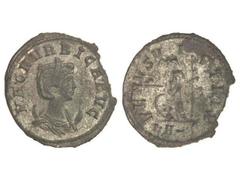ROMAN COINS: ROMAN EMPIRE Antoniniano. Acuñada el 283-285 d.C. MAGNIA URBICA. Anv.: MAGN. VRBICA AVG. Busto diademado a derecha sobre creciente. Rev.: VENVS VICTRIX. Venus con casco en pie a izquierda