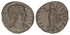 ROMAN COINS: ROMAN EMPIRE Follis. Acuñada el 309-310 d.C. GALERIA VALERIA. ANTIOQUÍA. Rev.: VENERI VICTRICI. En exergo: ANT. Venus en pie a izquierda. 7,37 grs. AE. Pátina marrón. C-10 sim.; RIC VI-11