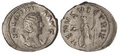 ROMAN COINS: ROMAN EMPIRE Antoniniano. Acuñada el 260-268 d.C. SALONINA. Rev.: VENVS VICTRIX. Venus en pie a izquierda con cetro y casco, a sus pies escudo. 4,40 grs. Ve. C-129. MBC.