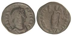 ROMAN COINS: ROMAN EMPIRE Follis. Acuñada el 308-310 d.C. GALERIA VALERIA. HERACLEA. Rev.: VENERI VICTRICI. En exergo: HTA. Venus en pie a izquierda. 6,64 grs. AE. Pátina oscura. RIC VI-56. MBC/MBC-.
