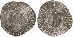 MEDIEVAL COINS: CATALONIA-ARAGÓN Pirral. FREDERIC IV. SICILIA. Anv.: ¶:FRIDICVS:DEI:GRA:SICILI:. Águila coronada con las alas extendidas. Rev.: ¶:AC:AThEN(ARV):NEOPATRIE:. Escudo coronado entre G-L. 3