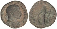 ROMAN COINS: ROMAN EMPIRE Sestercio. Acuñada el 231-235 d.C. ALEJANDRO SEVERO. Anv.: IMP. ALEXANDER PIVS AVG. Busto laureado a derecha. Rev.: PROVIDENTIA AVG. S. C. Annona en pie a izquierda con espig
