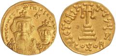 BYZANTINE COINS Sólido. CONSTANS II (641-668 d.C.). CONSTANTINOPLA. Anv.: ¶. N. CONStANtIN¶S C. CONStAN. Bustos de frente de Constans y Constantino IV. Rev.: VICTORIA AV¶, debajo CONOB. Cruz potenzada