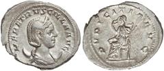ROMAN COINS: ROMAN EMPIRE Antoniniano. Acuñada el 249-251 d.C. HERENNIA ETRUSCILLA. Rev.: PVDICITIA AVG. Pudibundez sentada a izquierda. 4,82 grs. AR. C-19. EBC.