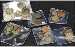 Celtiberian Coins Lote 42 monedas Semis y As. CASTULO, CESE, TARRACO, MALACA, OSET, CALAGURRIS, COLONIA PATRICIA, IULIA TRADUCTA... AE. Incluye: As Oset (cabeza Vulcano OSSET/Genio con racimo), As Mal