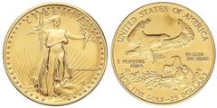 WORLD COINS: UNITED STATES WORLD COINS: UNITED STATES World Coins 25 Dólares. 1986. 16,93 grs. AU. Fecha en números romanos. Saint Gaudens. Fr-B2 ; KM-218. SC.