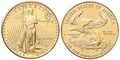 WORLD COINS: UNITED STATES WORLD COINS: UNITED STATES World Coins 50 Dólares. 1990. 33,99 grs. AU. Fecha en números romanos. Saint Gaudens. Fr-B1; KM-219. SC.