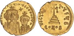 BYZANTINE COINS BYZANTINE COINS Byzantine Coins Sólido. CONSTANTE II (654-659 d.C.). CONSTANTINOPLA. Anv.: ¶N. CONSTANTIN¶SC. CONSTAN. Bustos de frente de Constante y Constantino II. Rev.: VICTORIA AV