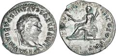 ROMAN COINS: ROMAN EMPIRE Roman Coins - Empire Denario. Acuñada el 79 d.C. TITO. Anv.: IMP. TITVS CAES. VESPASIAN. AVG. P. M. Cabeza laureada a derecha. Rev.: TR. P. VIIII. IMP. XIIII. COS. VII. P. P.