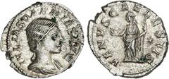 ROMAN COINS: ROMAN EMPIRE Roman Coins - Empire Denario. Acuñada el 222 d.C. JULIA SOAEMIAS. Anv.: IVLIA SOAEMIAS AVG. Busto a derecha. Rev.: VENVS CAELESTIS. Venus en pie a izquierda. 3,13 grs. AR. C-