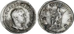 ROMAN COINS: ROMAN EMPIRE Roman Coins - Empire Denario. Acuñada el 238 d.C. BALBINO. Anv.: IMP. C. D. CAEL. BALBINVS AVG. Busto laureado a derecha. Rev.: PAX PVBLICA. Paz sentada a izquierda. 2,12 grs