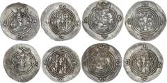 SASSANIDS COINS Sasanian Coins Lote 4 monedas Dracma. AR. Todas tipo Dracma de Khusro con diferentes cecas y fechas a catalogar. MBC a MBC+.