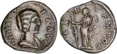 ROMAN COINS: ROMAN EMPIRE Roman Empire Denario. Acuñada el 193 d.C. DIDIA CLARA. Anv.: DIDIA CLARA AVG. Busto a derecha. Rev.: HILAR. TEMPOR. Hilaridad en pie a izquierda, sosteniendo palma y cornucop