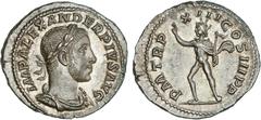 ROMAN COINS: ROMAN EMPIRE Roman Empire Denario. Acuñada el 231-235 d.C. ALEJANDRO SEVERO. Anv.: IMP. ALEXANDER PIVS AVG. Busto laureado a derecha. Rev.: P. M. TR. P. XIII. COS. III. P. P. 3,59 grs. Re