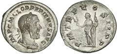 ROMAN COINS: ROMAN EMPIRE Roman Empire Denario. Acuñada el 238 d.C. PUPIENO. Anv.: IMP. C. M. CLOD. PVPIENVS AVG. Busto laureado a derecha. Rev.: P. M. TR. P. COS. II. P. P. Felicidad en pie a izquier