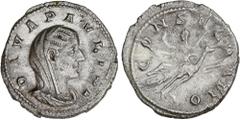 ROMAN COINS: ROMAN EMPIRE Roman Coins Denario. Acuñada el 235-236 d.C. PAULINA. RARA. Anv.: DIVA PAVLINA. Busto velado a derecha. Rev.: CONSECRATIO. Paulina sobre pavo real. 2,86 grs. AR. C-2; RIC-2; 