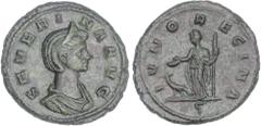 ROMAN COINS: ROMAN EMPIRE Roman Coins As. Acuñada el 270-275 d.C. SEVERINA. BELLA, ESCASA ASÍ. Procedente de la colección Scipio. Anv.: SEVERINA AVG. Busto diademado a derecha. Rev.: IVNO REGINA. Juno