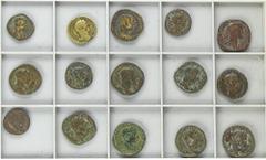 ROMAN COINS: ROMAN EMPIRE ROMAN COINS: ROMAN EMPIRE Roman Coins Lote 15 monedas As, Dupondio (4) y Sestercio (10). Acuñadas el 222-235 d.C. ALEJANDRO SEVERO. AE. Casi todas diferentes: dos sestercios 