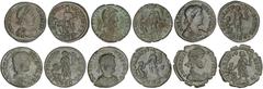 ROMAN COINS: ROMAN EMPIRE ROMAN COINS: ROMAN EMPIRE Roman Coins Lote 6 monedas Maiorina reducida 22 mm. Acuñada el 378-383 d.C. GRACIANO. Anv.: D.N. GRATIANVS P.F. AVG. Busto a derecha. Rev.: REPARATI