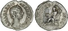 ROMAN COINS: ROMAN EMPIRE ROMAN COINS: ROMAN EMPIRE Roman Empire Denario. Acuñada el 225-226 d.C. ORBIANA. ESCASA. Anv.: SALL. BARBIA ORBIANA AVG. Busto diademado a derecha. Rev.: CONCORDIA AVGG. Conc