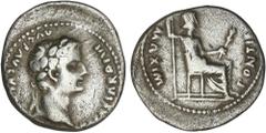 ROMAN COINS: ROMAN EMPIRE ROMAN COINS: ROMAN EMPIRE Roman Coins Denario. Acuñada el 14-37 d.C. TIBERIO. Anv.: TI. CAESAR DIVI AVG. F. AVGVST(VS). Cabeza laureada de Tiberio a derecha. Rev.: PONTIF. MA