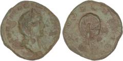 ROMAN COINS: ROMAN EMPIRE ROMAN COINS: ROMAN EMPIRE Roman Coins Sestercio. Acuñada el 255 d.C. MARINIANA. MUY ESCASA. Anv.: DIVAE MARINIANAE. Busto velado a derecha. Rev.: CONSECRATIO S. C. Pavo real,