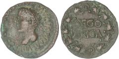 CELTIBERIAN COINS CELTIBERIAN COINS Celtiberian Coins As. 14-36 d.C. ÉPOCA DE TIBERIO. SEGOBRIGA (SAELICES, Cuenca). Anv.: TI. CAESAR DIVI. AVG. F. AVGVS. IMP. VIII. Cabeza desnuda de Tiberio a izquie
