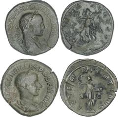 ROMAN COINS: ROMAN EMPIRE ROMAN COINS: ROMAN EMPIRE Roman Empire Lots Lote 2 monedas Sestercio. ALEJANDRO SEVERO y GORDIANO III. AE. Alejandro Severo: VICTORIA AVGVSTI S.C. Gordiano: AETERNITATI AVG. 